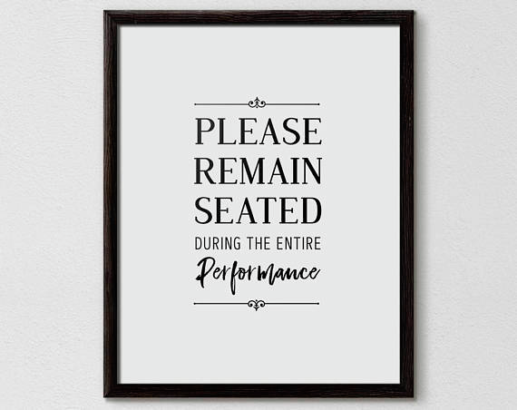 Please remain seated poster