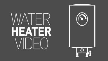 Water Heater Video title with grey background and water heater drawing