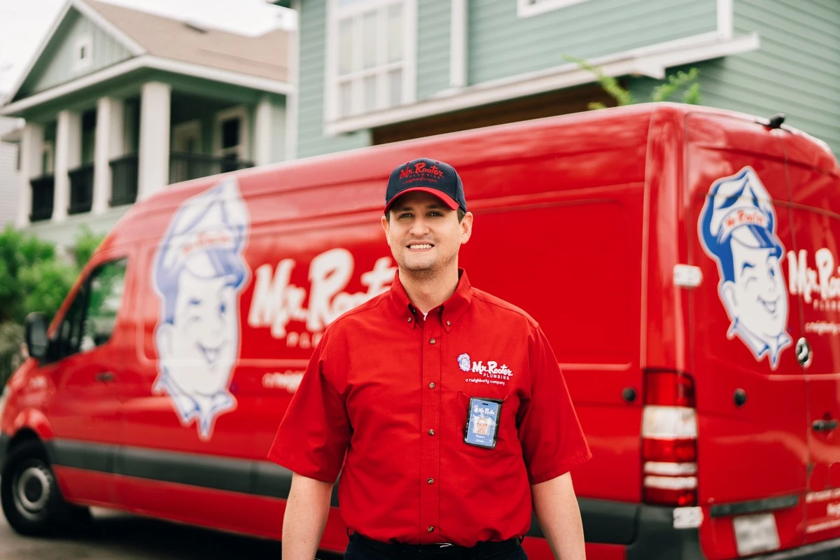 Mr. Rooter Plumbing professional arriving on scene to meet with the homeowners and to perform trenchless sewer line repair service in Brampton, ON