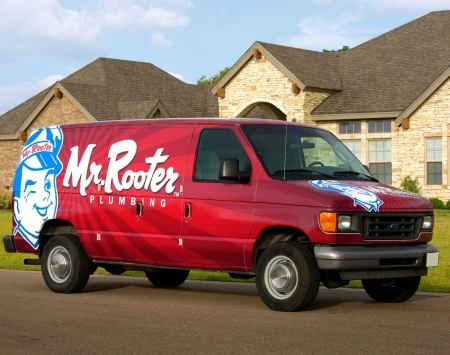 Mr. Rooter plumbing van