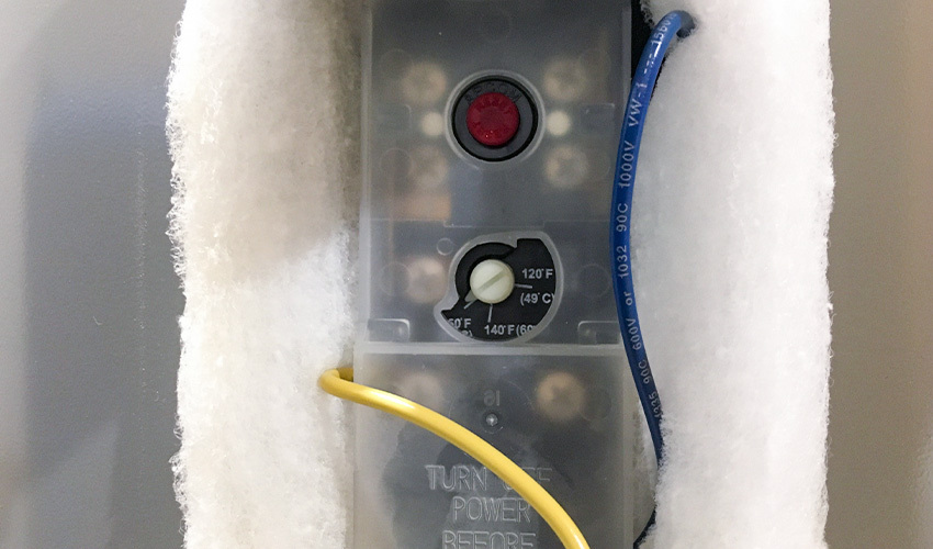 water heater reset button