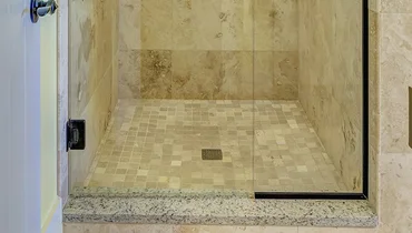 Tile shower.